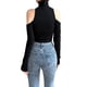 thumbnail image 5 of Txlixc Blusa casual para mujer con hombros descubiertos, blusa de manga larga con cuello alto y gancho Txlixc  Moda, 5 of 9