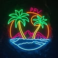 thumbnail image 3 of Handmadetneonsign Palm Tree And Sunset Neon Sign, Sunset Wall Art Decor, Home Bar Pub Hotel Wall Decor, 3 of 5