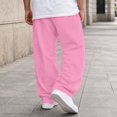 thumbnail image 5 of WERYOUNG Boys Casual Pants Elastic Waist Solid Color Wide Leg Sweatpants Toddlers Kids Loose Fit Back To School Pants 6-7 Years, 5 of 6