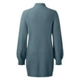 thumbnail image 5 of Women's Sweater Dress Autumn Winter Long Sleeve Turtleneck Solid Color Casual Above Knee, 5 of 5