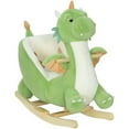 thumbnail image 3 of Qaba Baby Rocking Horse, Ride Dragon, Kids Ride On Toy with Realistic Dragon Roar and Safety Belt, Plush Animal Rocker for Kids, Green, 3 of 10