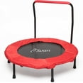 thumbnail image 2 of Portable 36-Inch Kid Trampoline (Up to 55 Pounds) w Handle for Stability & Safety Pad - Fitness Rebounder Trampoline- Indoor & Outdoor Exercise, Gift for Kids & Toddlers, 2 of 5