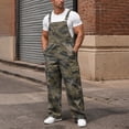 thumbnail image 2 of SJLDQY Men's Camo Bib Overall Adjustable Straps Denim Overalls for Men Fall Winter Outdoor Casual Utility Workwear with Pockets, 2 of 8