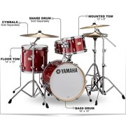 Yamaha Stage Custom Bop Kit 3-Piece Drum Set, Cranberry Red