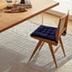 thumbnail image 2 of 4-Piece 40x40cm Blue Dining Chair Cushion Set with Tie-Straps, 2 of 5