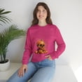thumbnail image 7 of Pumpkin Skull Dot Day Unisex Heavy Blend™ Crewneck Sweatshirt, 7 of 7