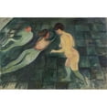thumbnail image 2 of Edvard Munch 24x17 Black Ornate Framed Double Matted Museum Art Print Titled: Bathing Women (1896-97), 2 of 5