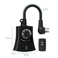 thumbnail image 6 of HBN Outdoor Light Timer Waterproof, Weatherproof Photocell Dusk to Dawn Light Sensor Timer with Remote Control, 2/4/6/8 Countdown Timer, 2 Grounded Outlet for Christmas Lights，1875W 15A 1/2HP, 6 of 8