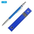 thumbnail image 3 of Lápiz Mecánico Uxcell con 12 Recargas HB, Lápiz que Escribe Suavemente con Afilador Incorporado y Punta de Garra, Azul, 3 of 6