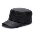 thumbnail image 1 of Plain Cap, Men Adjustable Structured PU Classic Baseball Cap Hat,Winter For Elderly Father ,Classic Design, 1 of 6