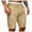Khaki, variant on Aueoeo Men's Shorts, Men's Elastic Waist Cargo Shorts Casual Big and Tall Relaxed Fit Outdoor Work Shorts Multi-Pockets