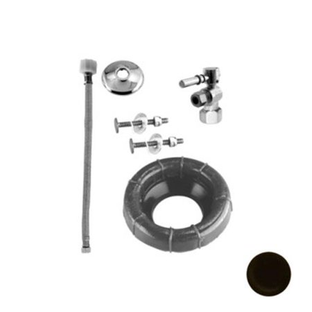 

Westbrass D1613TBL-12 Lever Handle Ball Valve Toilet Kit and Wax Ring - Oil Rubbed Bronze