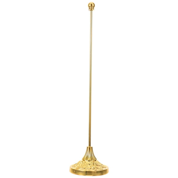 Golden Iron Flag Holder for Home Use with Compact Size and Strong Base 6.5 Inches