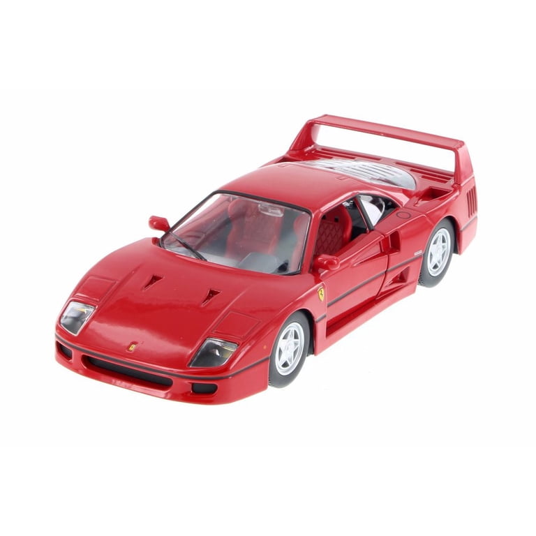 Diecast Car w/Trailer - Ferrari F40, Red - Bburago 26016R - 1/24