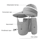 thumbnail image 2 of Sombreros de sol de verano con protección solar para hombres y mujeres, sombreros de pescador transpirables para pesca al aire libre, ala grande desmontable, 2 of 5