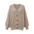 thumbnail image 4 of Cardigan Sweaters for Women Button Down Casual Shirts for Women Knit Fall Outfits for Women Workout Tops for Women Loose Fit Lightweight Plus Size Summer Outfit,Beige,A, 4 of 4