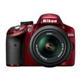 thumbnail image 4 of Nikon D3200 - Digital camera - SLR - 24.2 MP - APS-C - 1080p - 3x optical zoom AF-S VR DX 18-55mm lens - red, 4 of 7