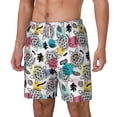 thumbnail image 2 of Uemuo Turtle Pattern Mens Swim Trunks Quick Dry Board Shorts with Mesh Lining, Stretch Beach Shorts Quick Dry No-Chafing Board Shorts-Large, 2 of 9