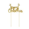 thumbnail image 4 of Gold Red Merry Christmas Party Cake Toppers Decoration For Xmas Decoration Supplies G8P9, 4 of 10