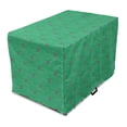 thumbnail image 1 of Lighthouse Dog Crate Cover, Abstract Ocean Waves Pattern Swirl Stripes Nautical Vintage Marine, Easy to Use Pet Kennel Cover for Medium Large Dogs, 35" x 23" x 27", Green Black White, by Ambesonne, 1 of 6