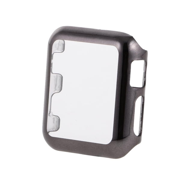 Carcasa de plástico para protector de pantalla de iWatch de 38/42 mm Serie 2 Negro