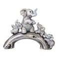 thumbnail image 3 of deevoka Elephant Sculpture Collectible Resin Elephant Statue for Desk Home Bookshelf, 3 of 9