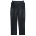 thumbnail image 2 of KIDSCOOL SPACE Girls Jeans,Little Elastic Waist Stretchy Washed Soft Cotton Denim Pants,Black,2-3 Years, 2 of 7