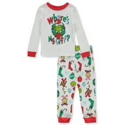 Komar Kids Boys Dr. Seuss The Grinch Where's My Gift Cotton Toddler Pajamas (2T)