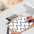 thumbnail image 5 of MONOJOY Stripe Shower Curtain Fabric Simple Black White Wavy Lines Pattern Bath Curtain Classic Cloth Bathroom Decor Set for Farmhouse Hooks Included 72"X72", 5 of 6