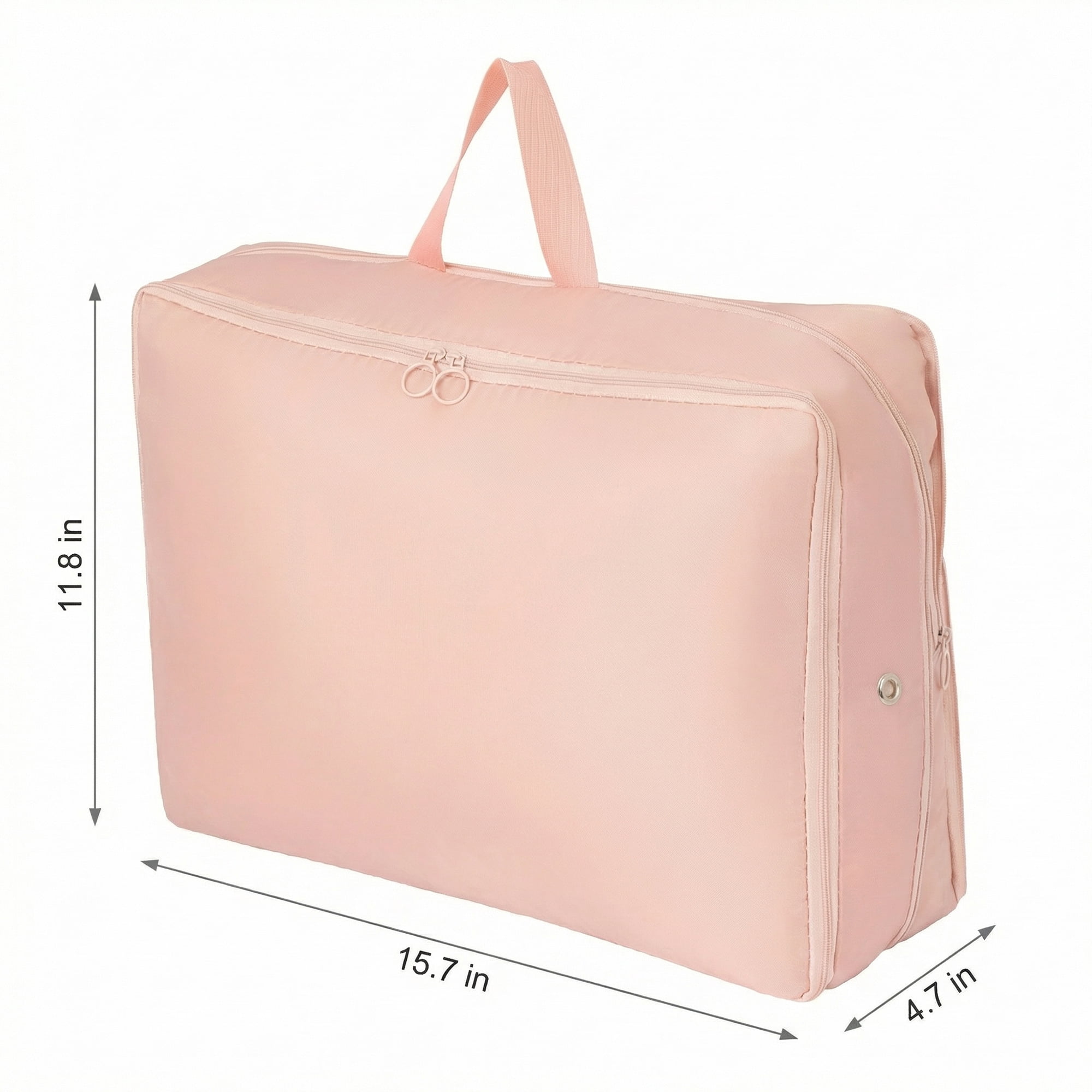 Unique Bargains Foldable Storage Bags Ideal for Organizing Bedroom Pink 15.7"x4.7"x11.8"