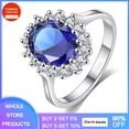 thumbnail image 1 of Anillo de zafiro de laboratorio con credenciales, corte princesa, 3,2 CT, plata tibetana Original 925, anillo de compromiso para boda, joyería para mujer Tan Jianjun unisex, 1 of 1