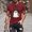 Red#11, variant on Handshe Men's Halloween Themed Round Neck Short Sleeve T-Shirt - Trendy Top