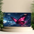 thumbnail image 4 of 1 Pcs 2D Flat License Plate Covers & Frames, A Butterfly For Decorative Front, Waterproof For Decoration Aluminum License Plate Covers & Frames Cover For Men Women, 12" X 6", 4 of 6