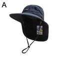 thumbnail image 4 of Quick-Dry Sun-Proof Wide Brim Hat for Men Women UV Protection Breathable Polyester Outdoor Fishing Hiking Beach Travel, 4 of 10