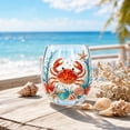 thumbnail image 5 of Stemless Wine Glasses Set Of 6,Stemless Wine Glasses Set 4,Seaside Pattern Clear Stemless Wine Tumblers Tropical Summer Cocktail Cups(A4IN), 5 of 5