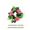 thumbnail image 3 of Artificial Rose Candle Ring Wreath Christmas Floral Wreaths Candlestick Romantic Table Centerpiece Decoration Suitable For Wedding Ceremony Valentines Day and Party Ambiance, 3 of 7