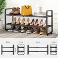 Expandable Metal Shoe Rack for Closet, Entryway & Garage, 2-Tier ...