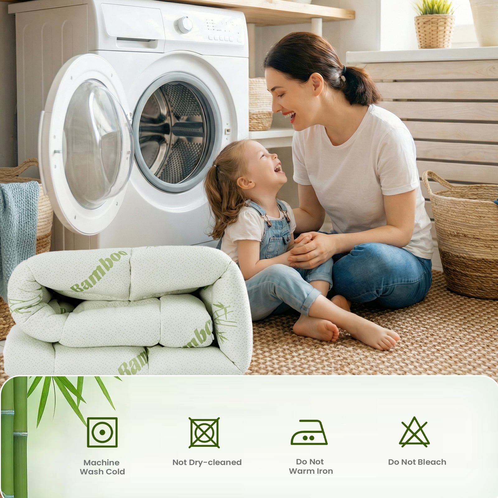 Extra Thick Queen Mattress Topper, Cooling Mattress Pad Cover, Mattress Protector with 8-21 Inch Deep Pocket,White