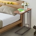 thumbnail image 3 of Costway 26'' Solid Wood Coffee Tray Side Sofa End Table Ottoman Couch Stand Snack, 3 of 8