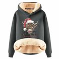 thumbnail image 1 of WILLBEST Sudaderas de Mujer con Capucha Navideña y Estampado de Vaca Mediana, 1 of 4