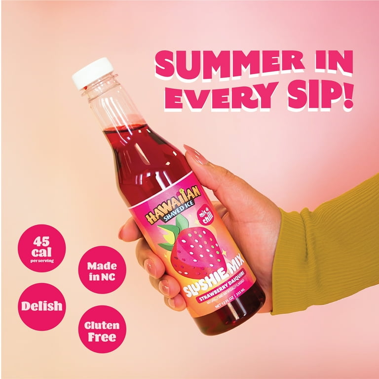 Hawaiian Shaved Ice Slushie Syrups - Strawberry Daiquiri Slushie