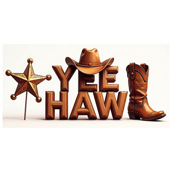 LUUFILx Western Cowboy Theme Backdrop Vintage Rustic Boot Hat Badge Party Decoration Photography Prop Banner for Birthday Western Party Supplies Celebration