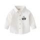 thumbnail image 1 of Gibobby Camisas Para Niños Elegantes Niños niños pequeños bebés niños niñas manga larga algodón de dibujos animados camisa blusa Tops trajes ropa(Blanco, 18-24 Meses), 1 of 3