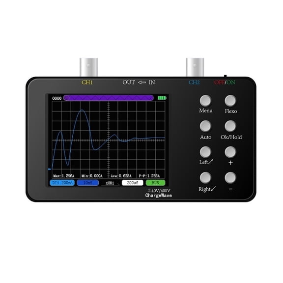 Dual Channel Digital Oscilloscope 50M Sampling Rate Analog Bandwidth 10MHz One Key 6A Current Waveform Oscilloscope ,Professional Designed
