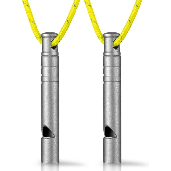 Titanium  Whistle,120db Safety Whistle with Lanyard,Outdoor  Small Whistle for Life Saving,Hiking,Pets ,