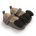 thumbnail image 4 of Baby Girl Baptism Shoes, Baby Girl Bow Princess Shoes Non-slip Toddler Soft Sole Shoes0-18M, 4 of 6