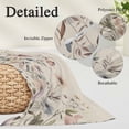 thumbnail image 6 of Farmhouse Flowers King Size Pillow Cover, Pillowcase Protectors with Zipper, Breathable Decorative Throw Pillow Case Cover, Retro Watercolor Floral Herbs Plants Pillow Shams for Couch Sofa 20x36Inch, 6 of 8
