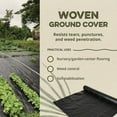 thumbnail image 3 of DeWitt Sunbelt Weed Barrier Fabric 3.2 oz, Heavy-Duty Ground Cover, 4 x 300 Feet, 3 of 9