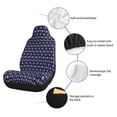 thumbnail image 4 of Uemuo Purple and Blue Squares Pattern Car Seat Covers for Front Seats Waterproof Seat Covers for Cars, Universal Auto Front Seats Protector Fits for Car-2 PCS, 4 of 6