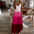 thumbnail image 1 of SMihono Robe Maxi Bohème d'Été pour Femmes Grande Taille Mode Décontractée d'Été avec Poches Sans Manches Imprimé Dentelle Col en V Robe de Plage Robe d'Été, 1 of 4